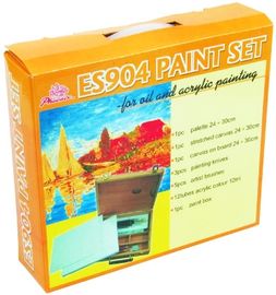 5pcs schilderende Vastgestelde de Tekeningsuitrustingen van de Borstels Acrylkunst voor Beginners12pcs Acrylkleur 12ml
