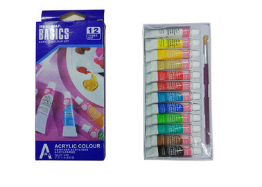 De sterke Adhesiegrondbeginselen kleurden Acrylverfreeks, het Pigment van de Kunstenaarsverf 12 Buizen van X 6ml
