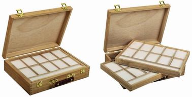 De houten Doos van de Kunstopslag met Dienblad, Rechthoekige Containers van de Verfopslag 35,5 X 26,5 X 8.6cm