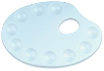De witte Plastic de Waterverf van het Verfpalet het Schilderen Verschillende Vorm van de Toebehoren Verschillende Grootte