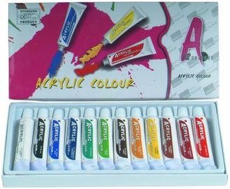 Het mooie Kunst Schilderen kleurt Kunst Primaire Kleuren 6 Buizen 12ml/12 van X X 12ml/18 X 12ml
