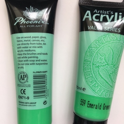 Het Schilderen van kunstenaars de Acrylreeks 100ml & 75ml Phoenix van de Kleurenwaarde